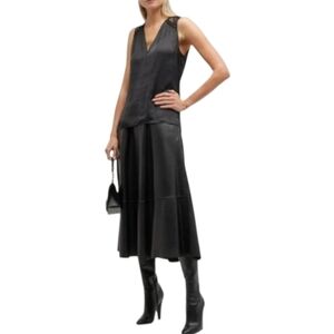 Ramy Brook Riley Lace Trim Top, Size Medium, Black, NWT